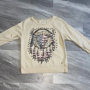 Denim & Supply Ralph Lauren Womens Dream Catcher Studded Sweatshirt Size M